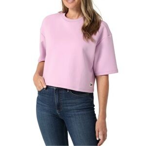 Lee Cropped Tee Sweatshirt Women's Size S Light Purple